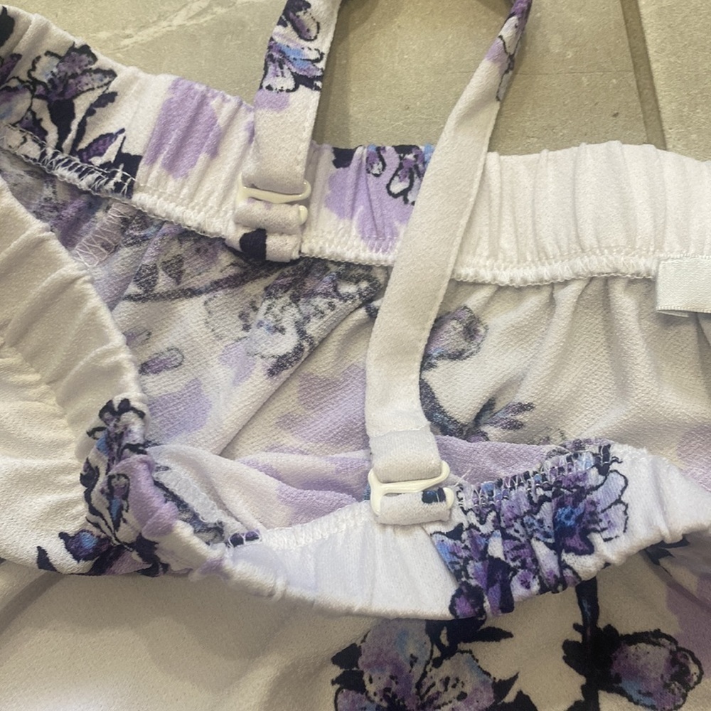 Off Shoulder Lavender Floral Top - Picture 12 of 12